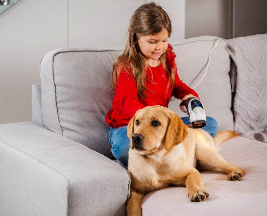 Girl with a dog